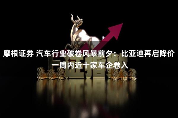 摩根证券 汽车行业破卷风暴前夕：比亚迪再启降价 一周内近十家车企卷入